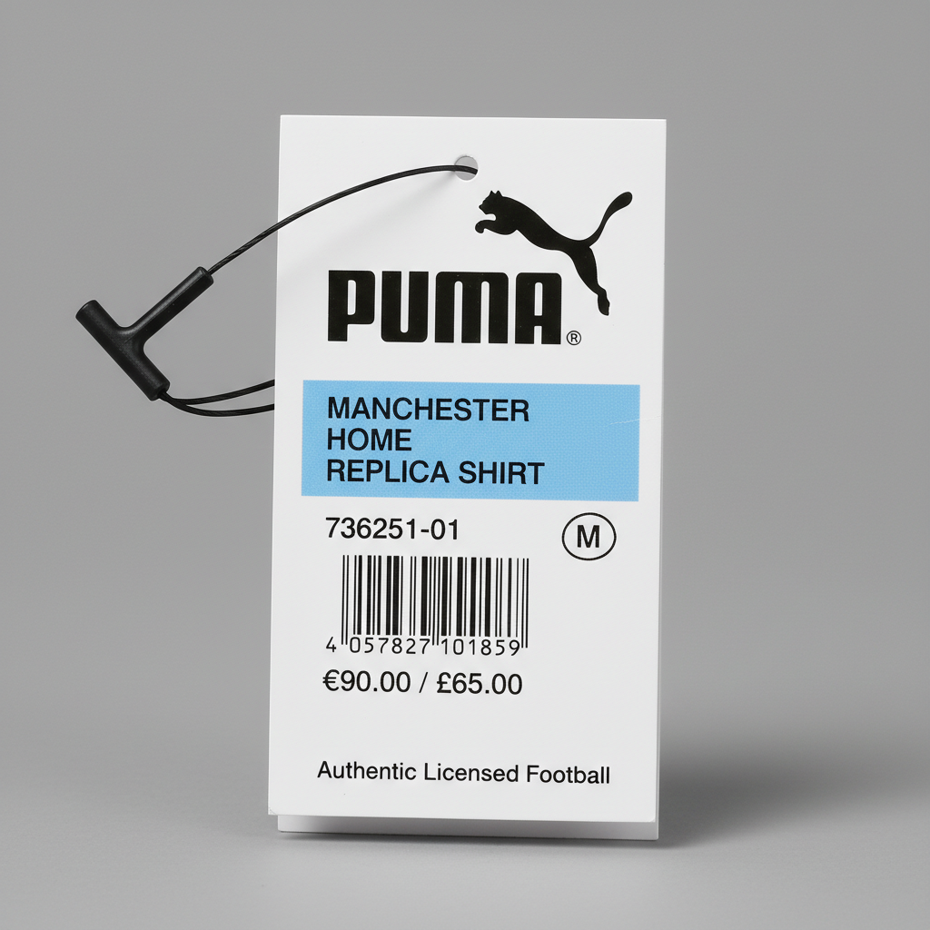 Authentic Puma football shirt swing tag