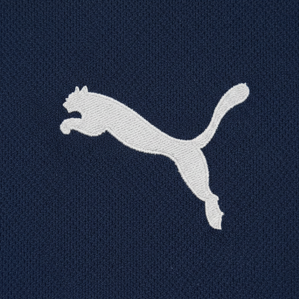 Close-up of authentic Puma cat logo